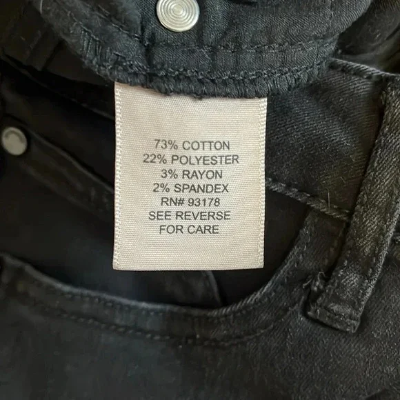 NWOT PHILOSOPHY Flared Black Red Heart Pocket Mid-Rise Denim Jeans, Size 10 - Picture 7 of 10